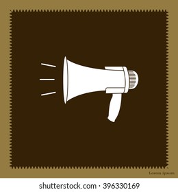 Megaphone, loudspeaker icon. Loud-hailer symbol