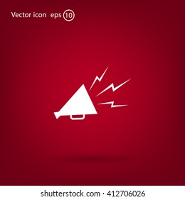 Megaphone, loudspeaker icon. Loud-hailer symbol