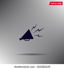 Megaphone, loudspeaker icon. Loud-hailer symbol