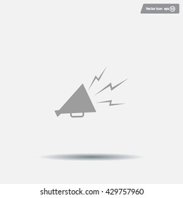 Megaphone, loudspeaker icon. Loud-hailer symbol