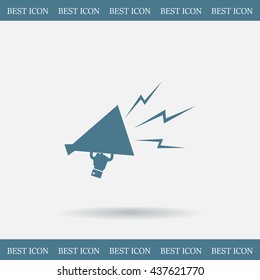 Megaphone, loudspeaker icon. Loud-hailer symbol