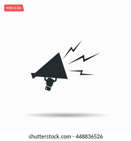 Megaphone, loudspeaker icon. Loud-hailer symbol