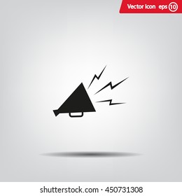 Megaphone, loudspeaker icon. Loud-hailer symbol