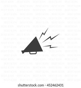 Megaphone, loudspeaker icon. Loud-hailer symbol