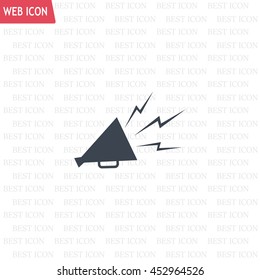 Megaphone, loudspeaker icon. Loud-hailer symbol