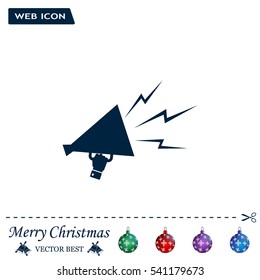 Megaphone, loudspeaker icon. Loud-hailer symbol