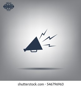 Megaphone, loudspeaker icon. Loud-hailer symbol