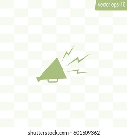 Megaphone, loudspeaker icon. Loud-hailer symbol