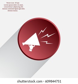 Megaphone, loudspeaker icon. Loud-hailer symbol
