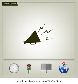 Megaphone, loudspeaker icon. Loud-hailer symbol