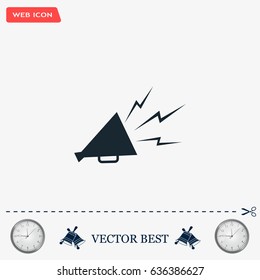 Megaphone, loudspeaker icon. Loud-hailer symbol