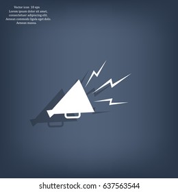 Megaphone, loudspeaker icon. Loud-hailer symbol