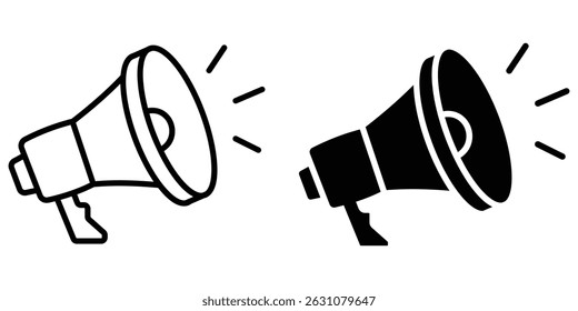 Megaphone, Loudspeaker icon vector. Advertising concept and business concept icon symbol. Megaphone vector illustration.