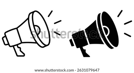 Megaphone, Loudspeaker icon vector. Advertising concept and business concept icon symbol. Megaphone vector illustration.