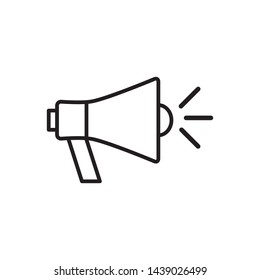 Megaphone, Loudspeaker Icon Vector Illustration
