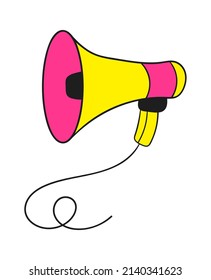 Megaphone or Loudspeaker Icon. Vector illustration