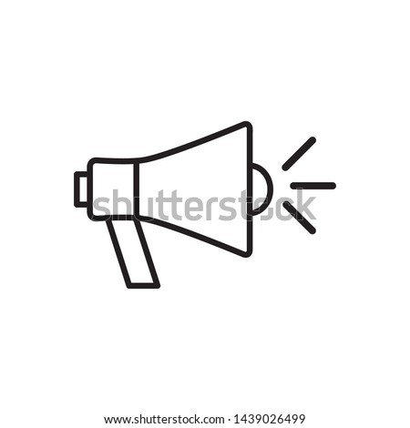 Megaphone, Loudspeaker Icon Vector Illustration