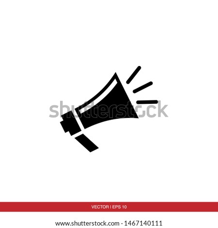 Megaphone, Loudspeaker Icon Vector Illustration