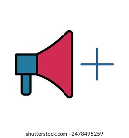 megaphone and loudspeaker increase volume logo and icon 