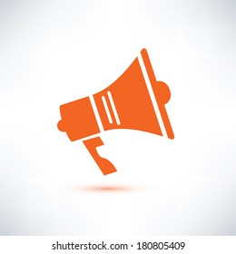 megaphone, loudspeaker isolated symbol