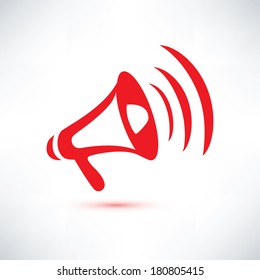 megaphone, loudspeaker isolated symbol