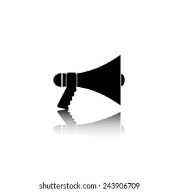megaphone, loudspeaker isolated symbol