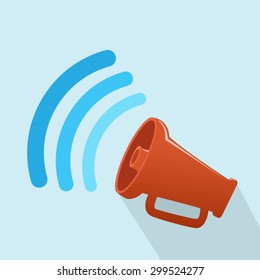 megaphone, loudspeaker isolated symbol