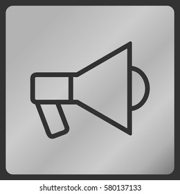 megaphone, loudspeaker isolated symbol