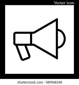 megaphone, loudspeaker isolated symbol