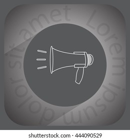 Megaphone, loudspeaker line icon. Loud-hailer symbol
