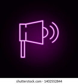 megaphone, loudspeaker neon icon. Elements of stratup set. Simple icon for websites, web design, mobile app, info graphics
