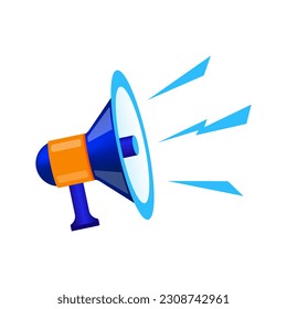 Megaphone, loudspeaker on a white background. Icon, vector