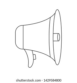 megaphone loudspeaker sound isolated icon