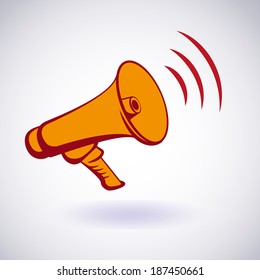Megaphone, loudspeaker Symbol. Vector icon EPS10