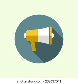 Megaphone, loudspeaker vector icon.
