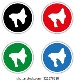  Megaphone, loudspeaker  - vector icon