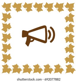 Megaphone, loudspeaker vector icon