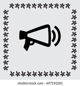 Megaphone, loudspeaker vector icon