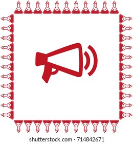 Megaphone, loudspeaker vector icon