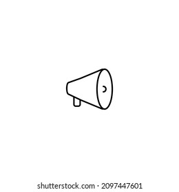 Megaphone or loudspeaker vector icon. Demonstration, manifestation, protest, strike, revolution. Graph symbol for your web site design, logo, app, UI eps 10