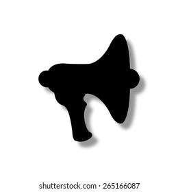  Megaphone, loudspeaker  - vector icon with shadow