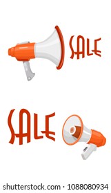 megaphone, loudspeaker, vector illustration