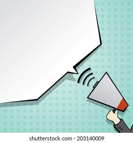megaphone , loudspeaker. Vector illustration
