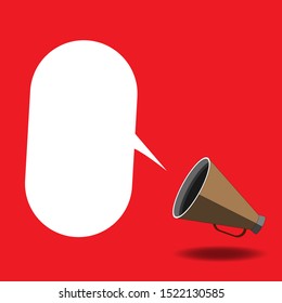 Megaphone, loudspeaker vector illustration graphic design