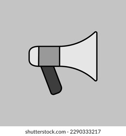 Megaphone or loudspeaker vector isolated icon. Demonstration, manifestation, protest, strike, revolution. Graph symbol for your web site design, logo, app, UI