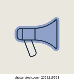 Megaphone or loudspeaker vector isolated icon. Demonstration, manifestation, protest, strike, revolution. Graph symbol for your web site design, logo, app, UI