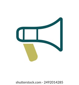 Megaphone or loudspeaker vector isolated icon. Demonstration, manifestation, protest, strike, revolution. Graph symbol for your web site design, logo, app, UI