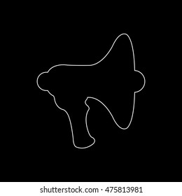 Megaphone; loudspeaker  - white vector icon