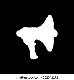 Megaphone; loudspeaker -  white vector icon