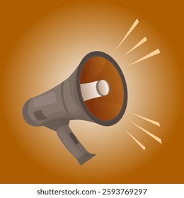 Megaphone making sound vector illustration.